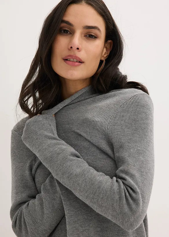 Dlouh&yacute; pleten&yacute; kab&aacute;tek s visk&oacute;zou, bonprix