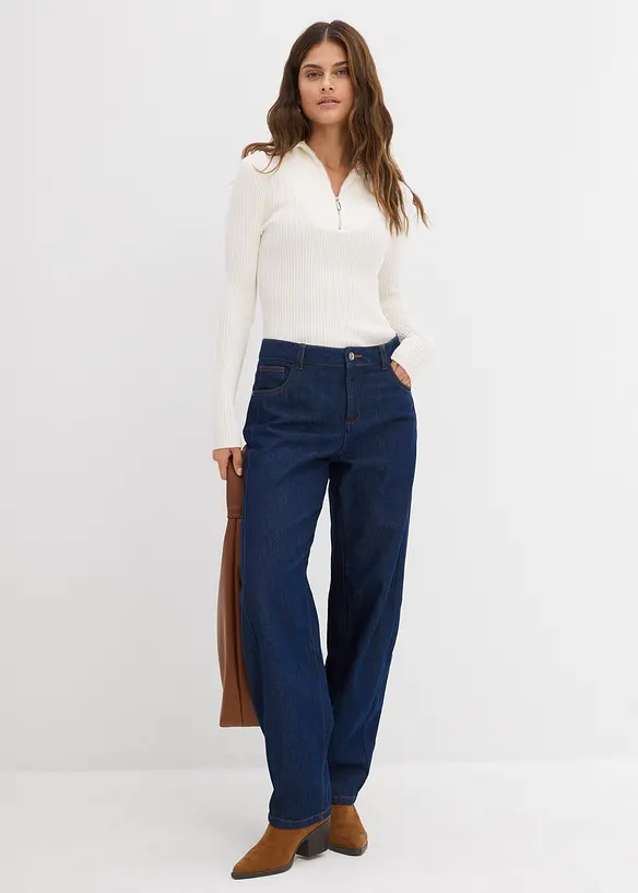 Balónové džíny Mid Waist, Super Soft, bonprix