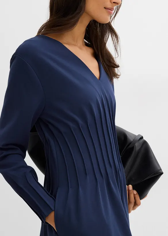 Pohodlné šaty s ozdobnými sklady, z viskózové směsi, bonprix