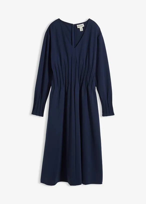 Pohodlné šaty s ozdobnými sklady, z viskózové směsi, bonprix