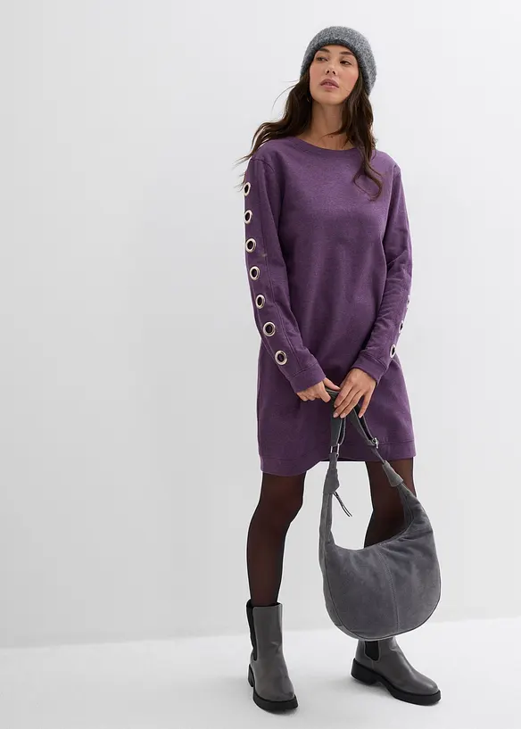 Mikinové šaty s očky, bonprix