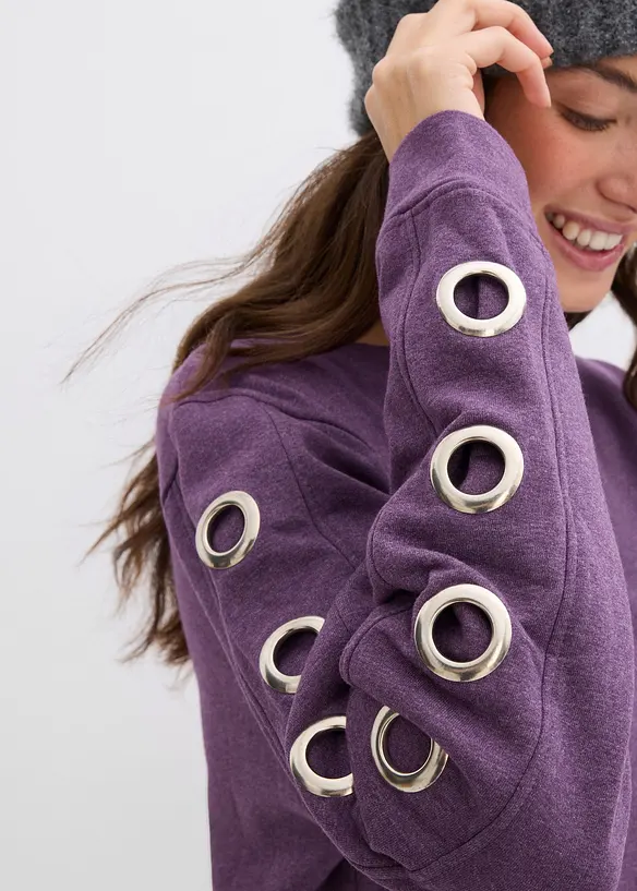 Mikinové šaty s očky, bonprix