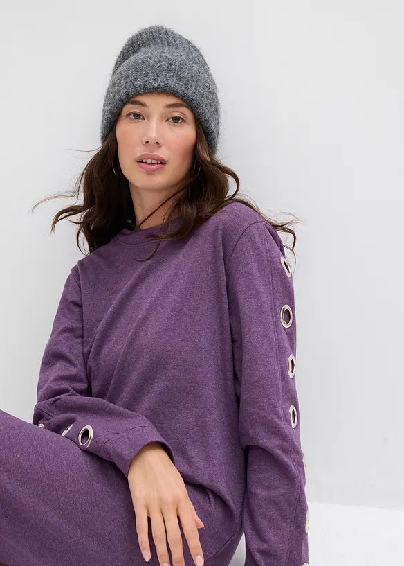 Mikinové šaty s očky, bonprix