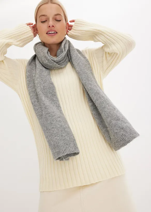 Žebrovan&yacute; oversized svetr, bonprix