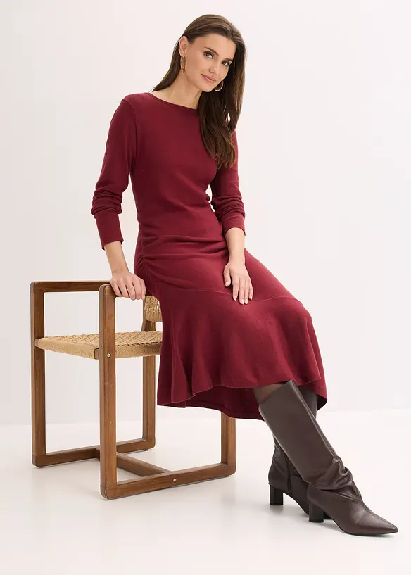 Pleten&eacute; &scaron;aty s asymetrick&yacute;m spodn&iacute;m lemem, z bavlny a ka&scaron;m&iacute;ru, bonprix