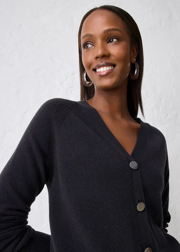 Pleten&yacute; ka&scaron;m&iacute;rov&yacute; kab&aacute;tek s pod&iacute;lem Good Cashmere Standard&reg;, bonprix