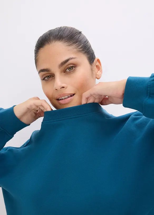 Oversize mikina z čist&eacute; bavlny, bonprix