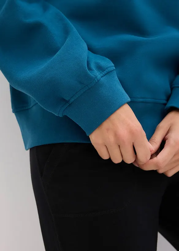 Oversize mikina z čist&eacute; bavlny, bonprix