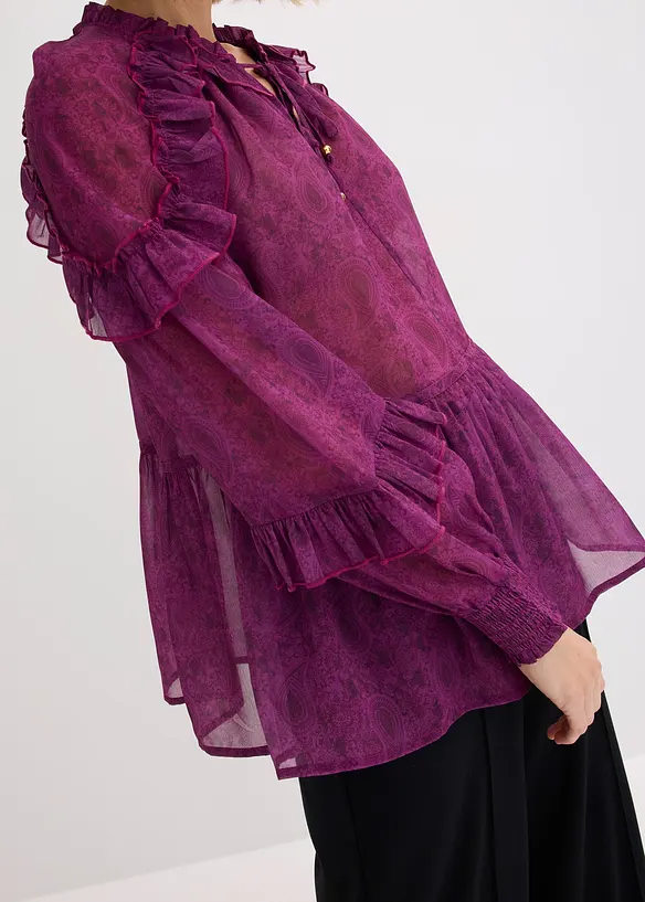 &Scaron;if&oacute;nov&aacute; halenka s vol&aacute;nky, bonprix