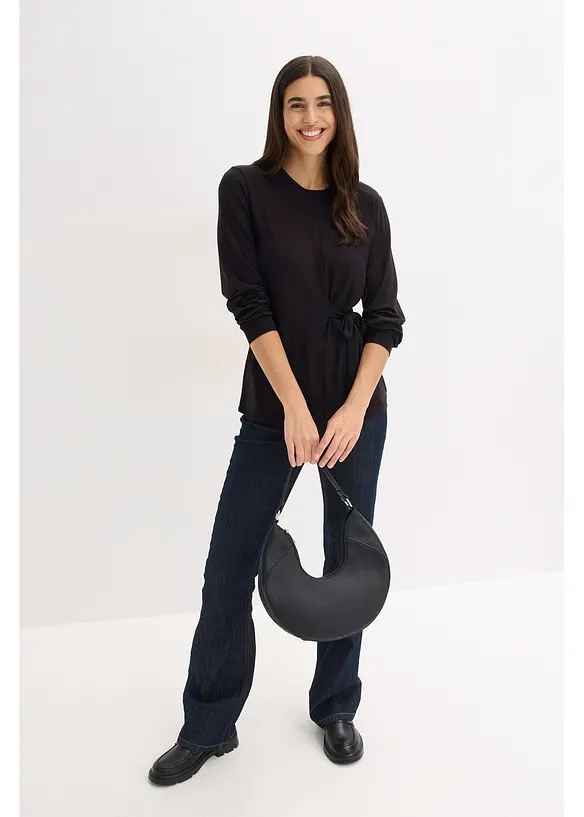 Triko s dlouhým rukávem, z měkké viskózové směsi, bonprix