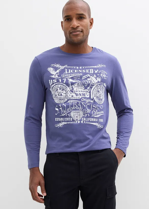 Triko s dlouh&yacute;m ruk&aacute;vem, z čist&eacute; organick&eacute; bavlny, bonprix