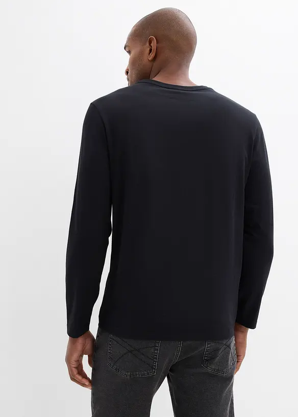 Tričko s dlouh&yacute;m ruk&aacute;vem, z čist&eacute; organick&eacute; bavlny, bonprix