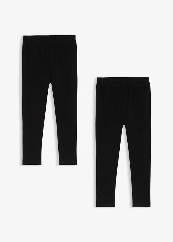 Leg&iacute;ny z elastick&eacute; směsi s organickou bavlnou (3 ks v balen&iacute;), bonprix