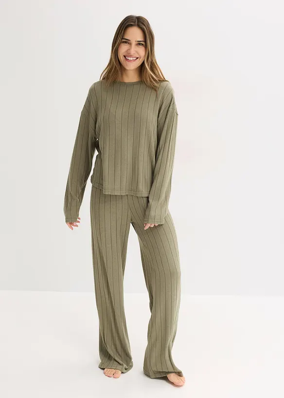 Dom&aacute;c&iacute; souprava z měkk&eacute;ho žebrovan&eacute;ho materi&aacute;lu, bonprix