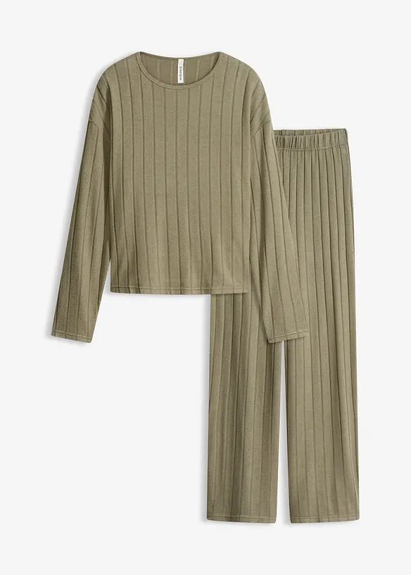 Dom&aacute;c&iacute; souprava z měkk&eacute;ho žebrovan&eacute;ho materi&aacute;lu, bonprix