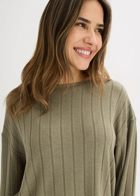 Dom&aacute;c&iacute; souprava z měkk&eacute;ho žebrovan&eacute;ho materi&aacute;lu, bonprix