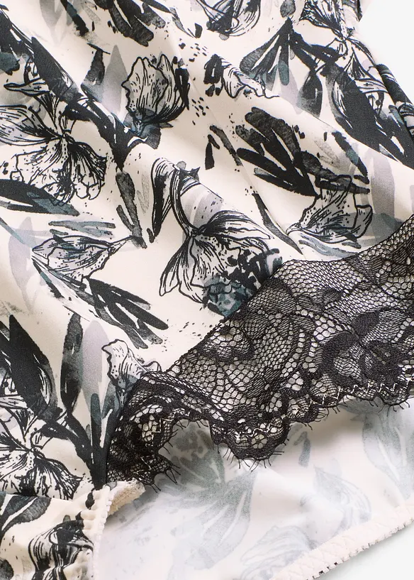 Stahovac&iacute; kalhotky s vysok&yacute;m pasem a krajkou, středn&iacute; tvaruj&iacute;c&iacute; efekt, bonprix