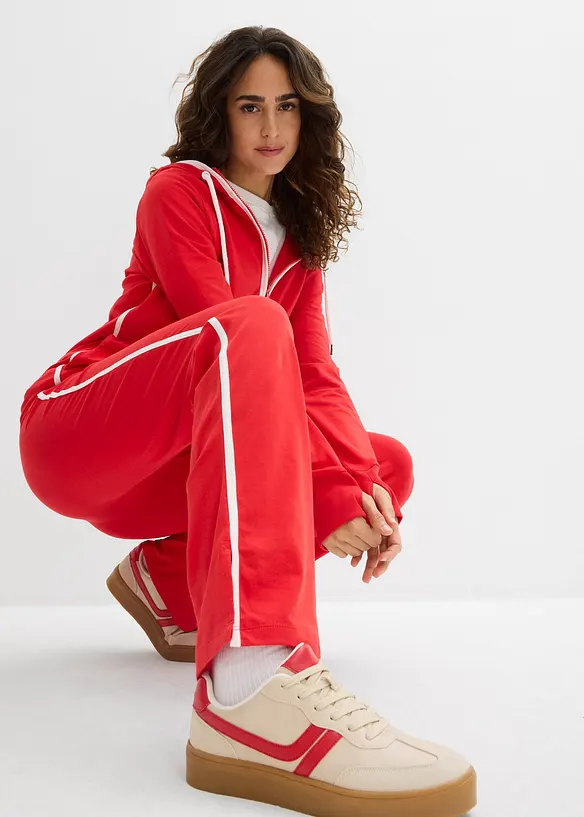 Strečov&aacute; joggingov&aacute; souprava z bavlny (2d&iacute;ln&aacute; souprava), bonprix