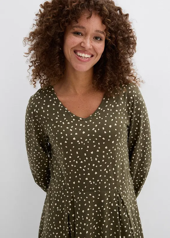 Bavlněn&eacute; &scaron;aty ze žerzeje, midi d&eacute;lka, bonprix