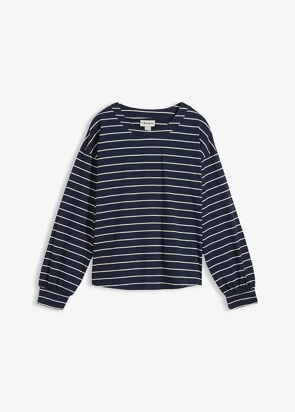 Triko s dlouh&yacute;m ruk&aacute;vem, z čist&eacute; organick&eacute; bavlny, bonprix