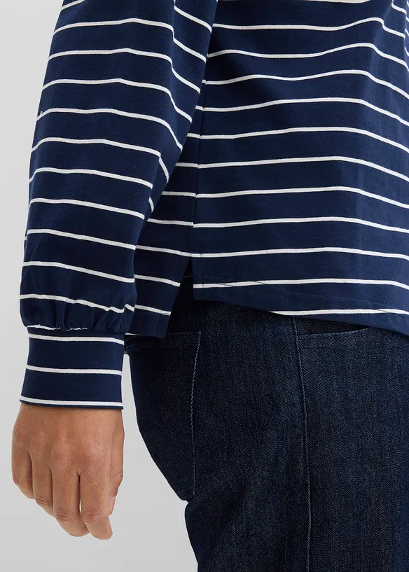 Triko s dlouh&yacute;m ruk&aacute;vem, z čist&eacute; organick&eacute; bavlny, bonprix