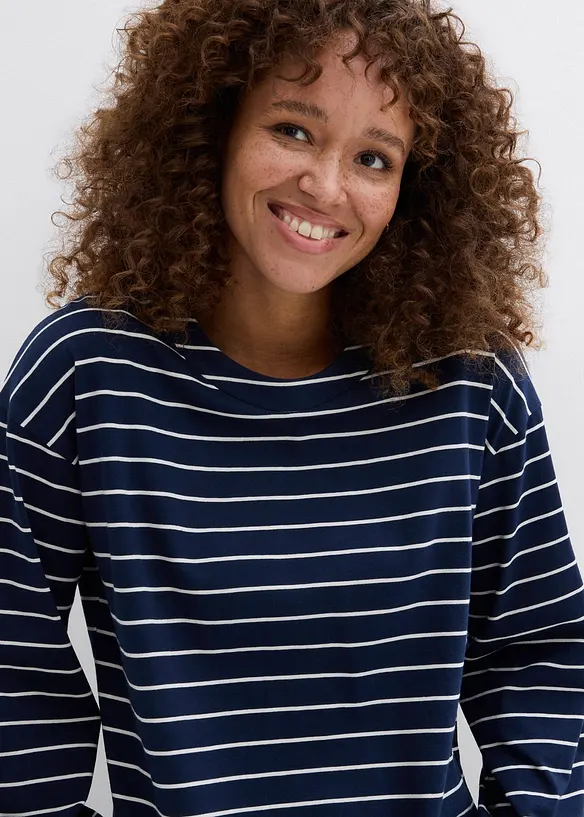 Triko s dlouh&yacute;m ruk&aacute;vem, z čist&eacute; organick&eacute; bavlny, bonprix