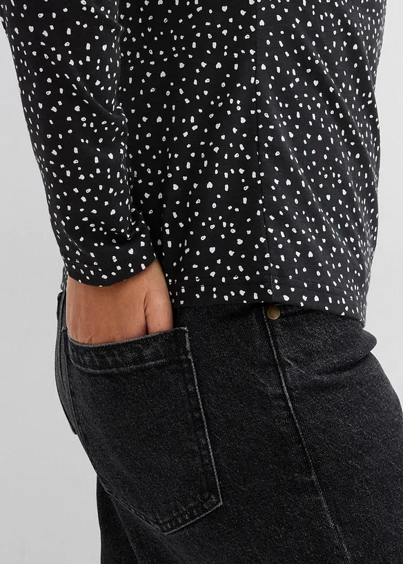 Triko s dlouh&yacute;m ruk&aacute;vem, z čist&eacute; organick&eacute; bavlny (2 ks v balen&iacute;), bonprix