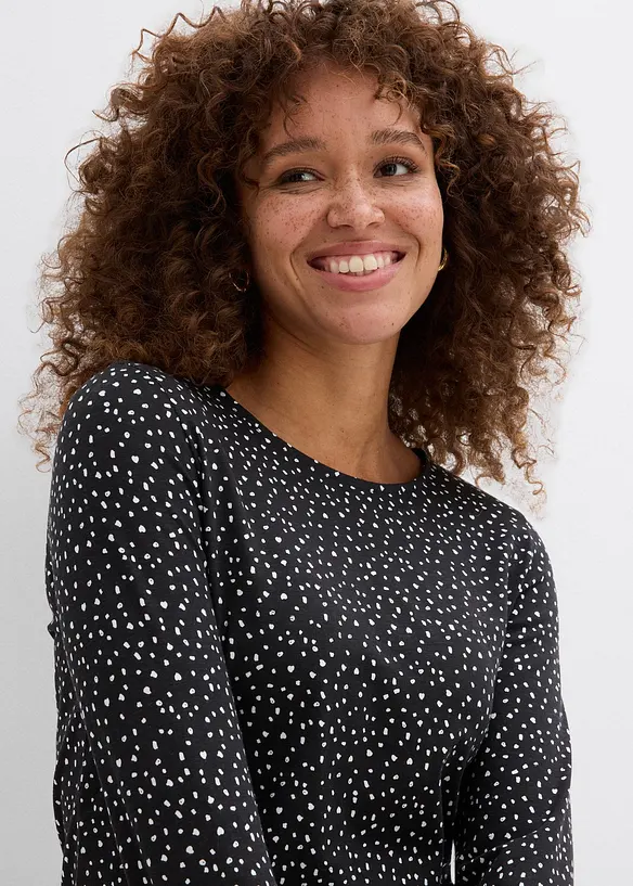 Triko s dlouh&yacute;m ruk&aacute;vem, z čist&eacute; organick&eacute; bavlny (2 ks v balen&iacute;), bonprix