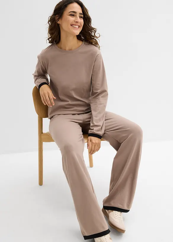 Bavlněn&aacute; joggingov&aacute; souprava (2d&iacute;ln&aacute; souprava), bonprix