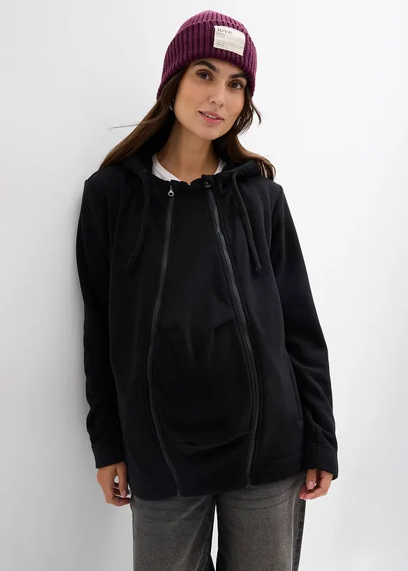 Fl&iacute;sov&aacute; bunda 4 v 1, se vsadkou na no&scaron;en&iacute; miminka, možnost no&scaron;en&iacute; vpředu i vzadu, bonprix