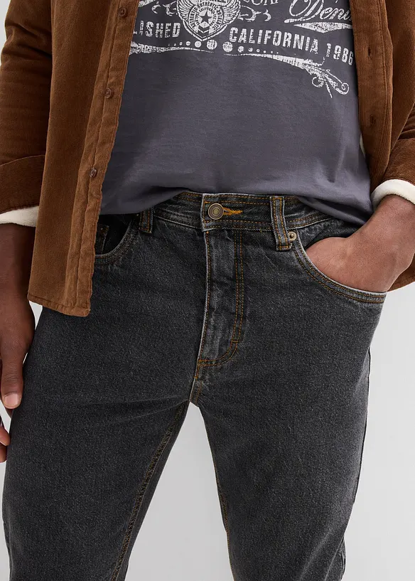 Džíny Classic Fit Straight, po stranách pružný pas, bonprix