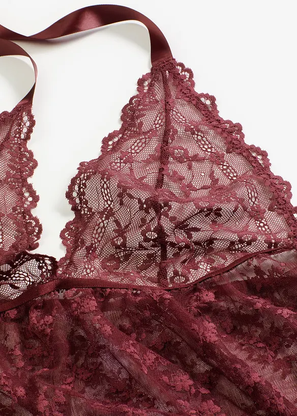 Krajkové šaty s ramínkem kolem krku, bonprix