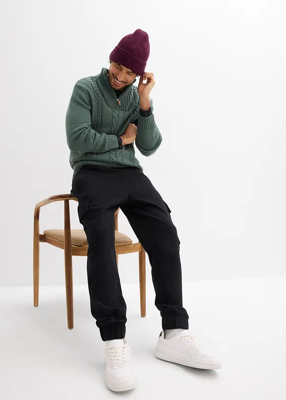 Joggingové kalhoty s cargo kapsami, Loose Fit, bonprix