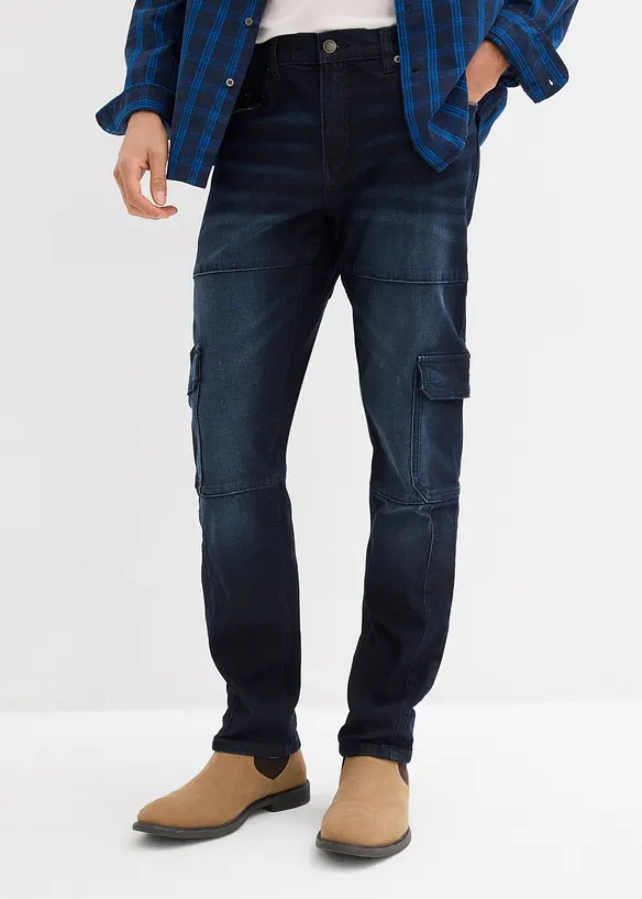 Strečové cargo džíny Slim Fit, Straight, bonprix