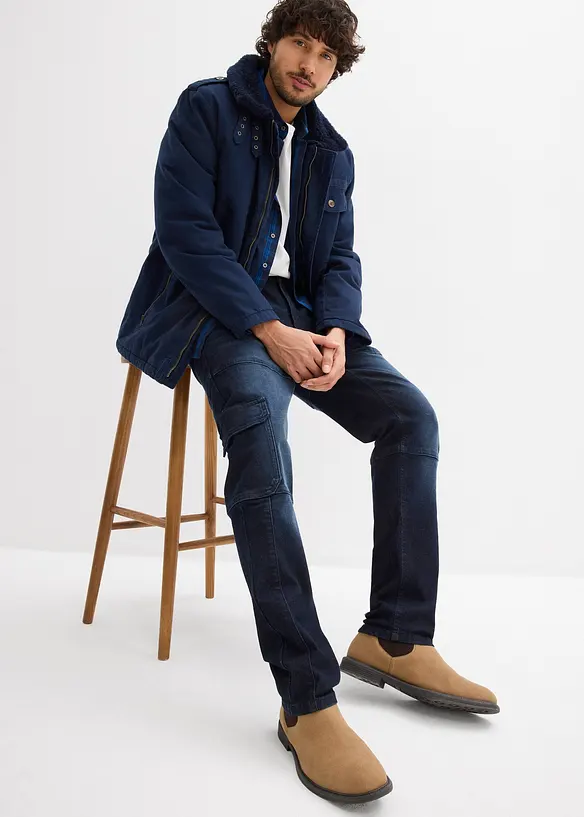 Strečové cargo džíny Slim Fit, Straight, bonprix