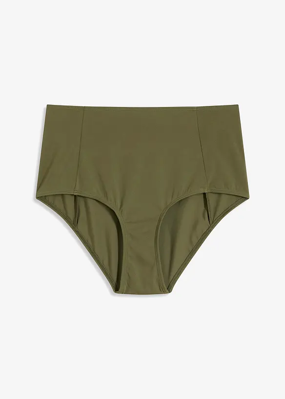 Bikinov&eacute; kalhotky s norm&aacute;lně vykrojen&yacute;mi nohavičkami, High Waist, bonprix