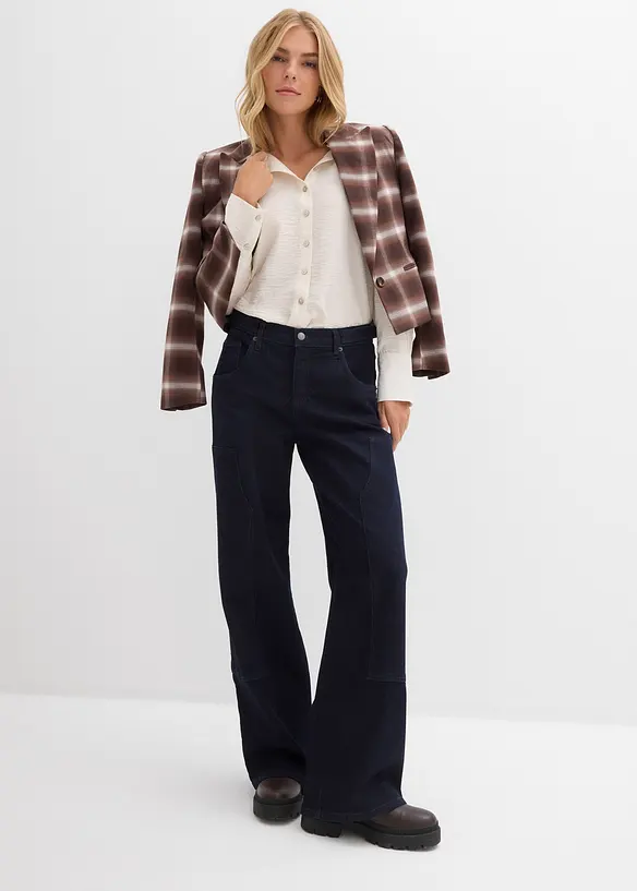 Džíny Wide Leg, Mid Waist, bonprix