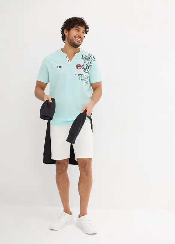 Henley tričko s krátkým rukávem, z čisté organické bavlny, bonprix