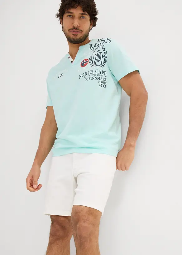 Henley tričko s krátkým rukávem, z čisté organické bavlny, bonprix