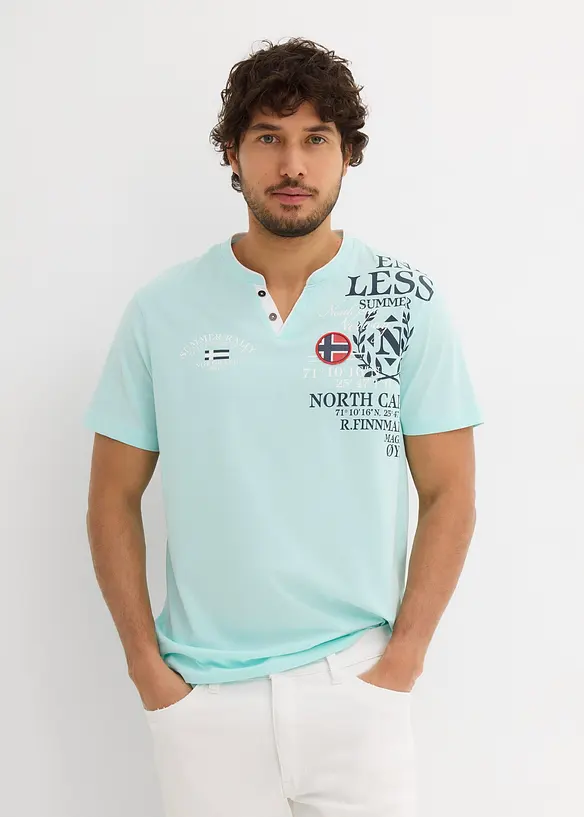 Henley tričko s krátkým rukávem, z čisté organické bavlny, bonprix