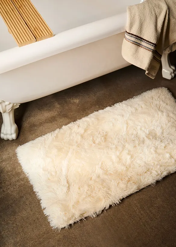 Koupelnová předložka z paměťové pěny se syntetickou kožešinou, bonprix