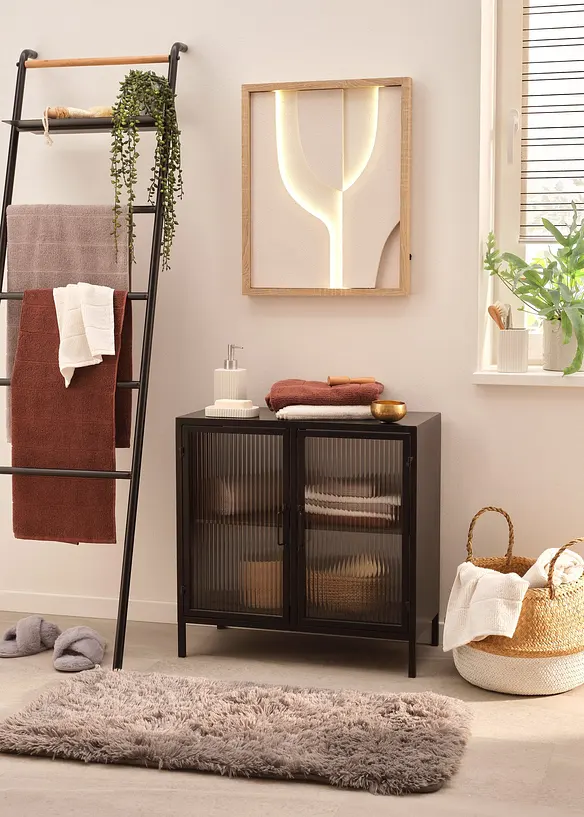 Koupelnová předložka z paměťové pěny se syntetickou kožešinou, bonprix