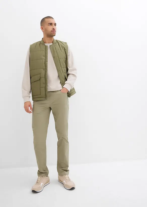 Strečov&eacute; kalhoty bez zap&iacute;n&aacute;n&iacute;,  Regular Fit, Straight, bonprix