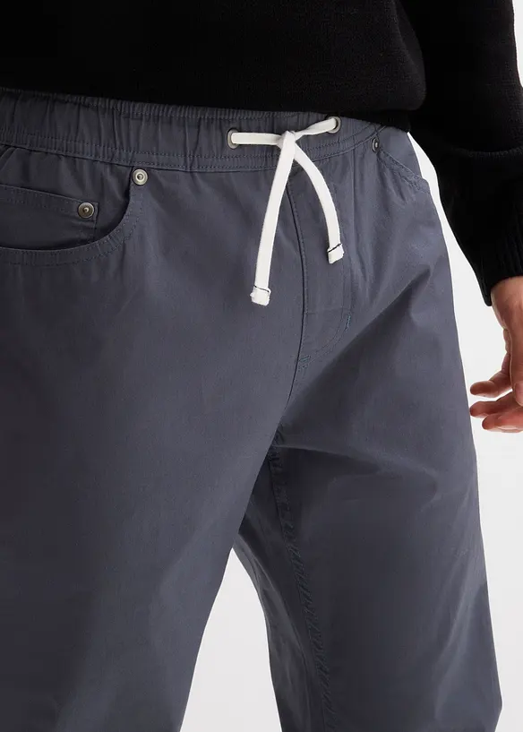 Strečov&eacute; kalhoty bez zap&iacute;n&aacute;n&iacute;,  Regular Fit, Straight, bonprix