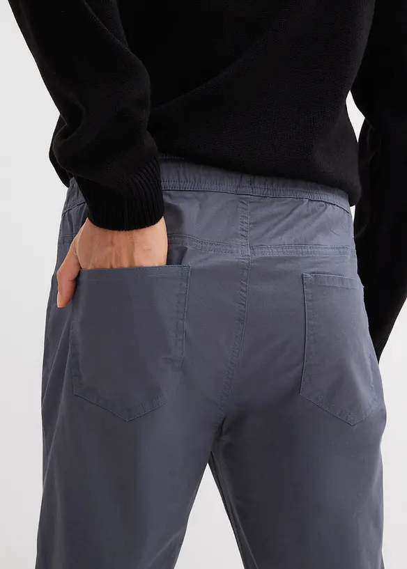 Strečov&eacute; kalhoty bez zap&iacute;n&aacute;n&iacute;,  Regular Fit, Straight, bonprix