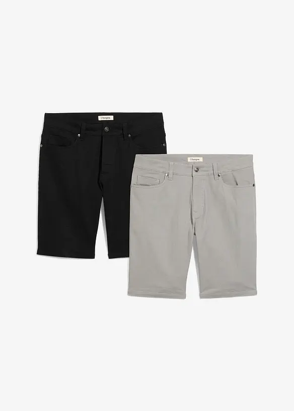Strečov&eacute; bermudy, Regular Fit (2 ks v balen&iacute;), bonprix