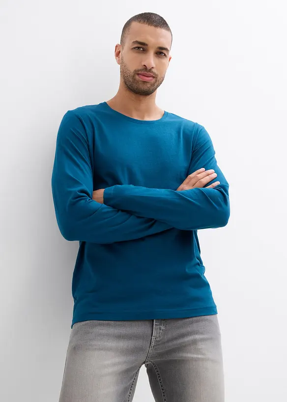 Tričko s dlouh&yacute;m ruk&aacute;vem (3 ks v balen&iacute;), bonprix