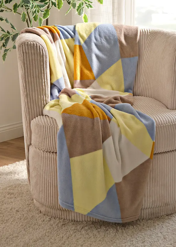 Měkk&aacute; deka s barevn&yacute;mi bloky, bonprix