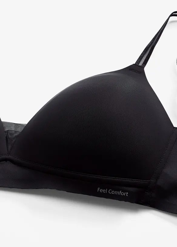 Vyztužen&aacute; podprsenka Feel Comfort se s&iacute;ťovanou vsadkou, bonprix