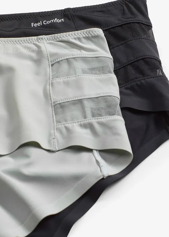 Bokov&eacute; maxikalhotky Feel Comfort, střih laserem (2 ks v balen&iacute;), bonprix